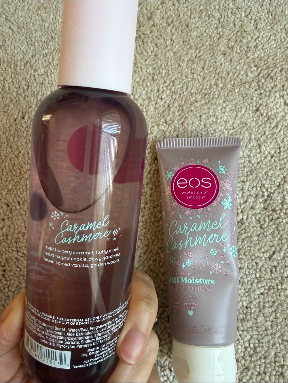 SOLD on ♈️inted! New eos Caramel Cashmere Body Mist & Lotion - Picture 2 of 2